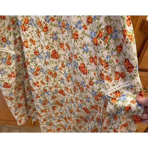 NYC TRENDS Women's Sundress Maxi Floral White Spaghetti Straps Crochet feature, - Picture 5 of 6